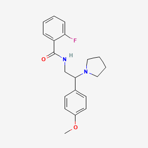 2-fluoro-N-[2-(4-methoxyphenyl)-2-(pyrrolidin-1-yl)ethyl]benzamide