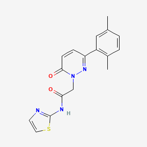 2-(3-(2,5-dimethylphenyl)-6-oxopyridazin-1(6H)-yl)-N-(thiazol-2-yl)acetamide