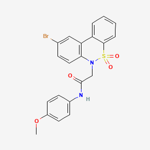 2-(9-bromo-5,5-dioxido-6H-dibenzo[c,e][1,2]thiazin-6-yl)-N-(4-methoxyphenyl)acetamide