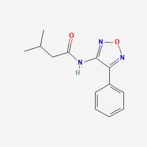 molecular formula C13H15N3O2 B14988311 3-methyl-N-(4-phenyl-1,2,5-oxadiazol-3-yl)butanamide 