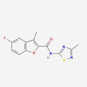 5-fluoro-3-methyl-N-(3-methyl-1,2,4-thiadiazol-5-yl)-1-benzofuran-2-carboxamide