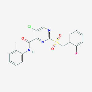 5-chloro-2-[(2-fluorobenzyl)sulfonyl]-N-(2-methylphenyl)pyrimidine-4-carboxamide