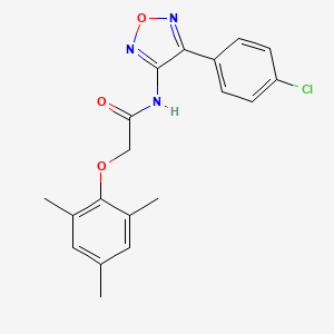 molecular formula C19H18ClN3O3 B14988325 N-[4-(4-chlorophenyl)-1,2,5-oxadiazol-3-yl]-2-(2,4,6-trimethylphenoxy)acetamide 