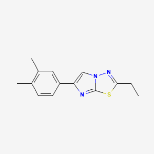 molecular formula C14H15N3S B14988344 6-(3,4-Dimethylphenyl)-2-ethylimidazo[2,1-b][1,3,4]thiadiazole 