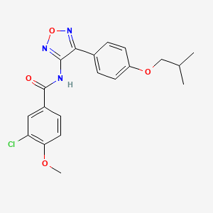 molecular formula C20H20ClN3O4 B14988353 3-chloro-4-methoxy-N-{4-[4-(2-methylpropoxy)phenyl]-1,2,5-oxadiazol-3-yl}benzamide 