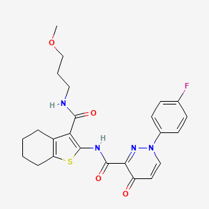 1-(4-fluorophenyl)-N-{3-[(3-methoxypropyl)carbamoyl]-4,5,6,7-tetrahydro-1-benzothiophen-2-yl}-4-oxo-1,4-dihydropyridazine-3-carboxamide