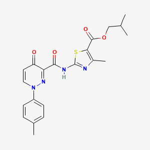 2-Methylpropyl 4-methyl-2-({[1-(4-methylphenyl)-4-oxo-1,4-dihydropyridazin-3-yl]carbonyl}amino)-1,3-thiazole-5-carboxylate