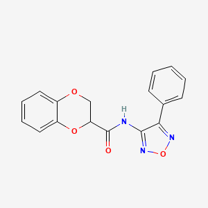 molecular formula C17H13N3O4 B14988393 N-(4-phenyl-1,2,5-oxadiazol-3-yl)-2,3-dihydro-1,4-benzodioxine-2-carboxamide 