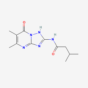 N-(5,6-dimethyl-7-oxo-4,7-dihydro[1,2,4]triazolo[1,5-a]pyrimidin-2-yl)-3-methylbutanamide