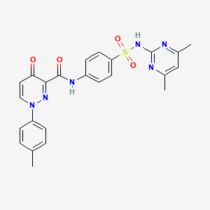 molecular formula C24H22N6O4S B14988409 N-{4-[(4,6-dimethylpyrimidin-2-yl)sulfamoyl]phenyl}-1-(4-methylphenyl)-4-oxo-1,4-dihydropyridazine-3-carboxamide 