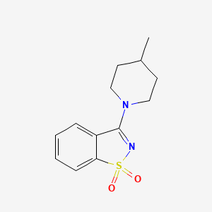 molecular formula C13H16N2O2S B14988411 3-(4-Methylpiperidin-1-yl)-1,2-benzothiazole 1,1-dioxide 