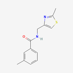 molecular formula C13H14N2OS B14988419 3-methyl-N-[(2-methyl-1,3-thiazol-4-yl)methyl]benzamide 