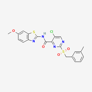 5-chloro-N-(6-methoxy-1,3-benzothiazol-2-yl)-2-[(3-methylbenzyl)sulfonyl]pyrimidine-4-carboxamide