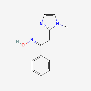 molecular formula C12H13N3O B1498843 N-[2-(1-methyl-1H-imidazol-2-yl)-1-phenylethylidene]hydroxylamine 