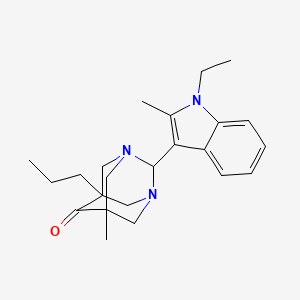 molecular formula C23H31N3O B14988434 (5s,7s)-2-(1-ethyl-2-methyl-1H-indol-3-yl)-5-methyl-7-propyl-1,3-diazatricyclo[3.3.1.1~3,7~]decan-6-one 