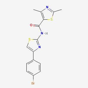 N-[4-(4-bromophenyl)-1,3-thiazol-2-yl]-2,4-dimethyl-1,3-thiazole-5-carboxamide