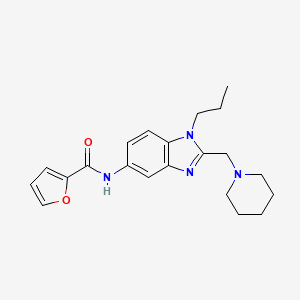 N-[2-(piperidin-1-ylmethyl)-1-propyl-1H-benzimidazol-5-yl]furan-2-carboxamide