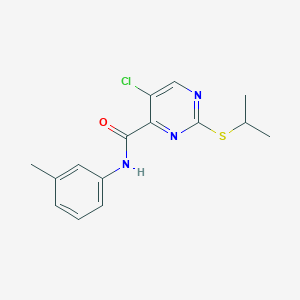 5-chloro-N-(3-methylphenyl)-2-(propan-2-ylsulfanyl)pyrimidine-4-carboxamide