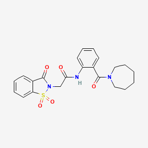 N-[2-(azepan-1-ylcarbonyl)phenyl]-2-(1,1-dioxido-3-oxo-1,2-benzothiazol-2(3H)-yl)acetamide