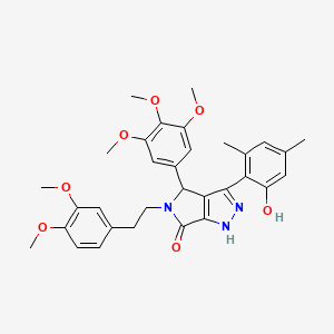 5-[2-(3,4-dimethoxyphenyl)ethyl]-3-(2-hydroxy-4,6-dimethylphenyl)-4-(3,4,5-trimethoxyphenyl)-4,5-dihydropyrrolo[3,4-c]pyrazol-6(2H)-one