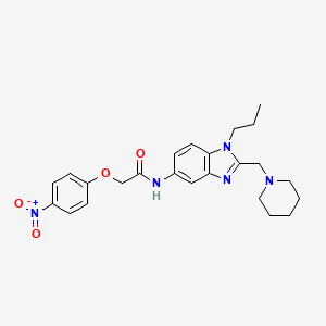 molecular formula C24H29N5O4 B14988500 2-(4-nitrophenoxy)-N-[2-(piperidin-1-ylmethyl)-1-propyl-1H-benzimidazol-5-yl]acetamide 