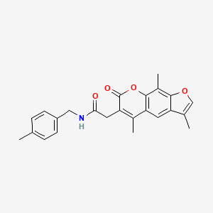 molecular formula C24H23NO4 B14988513 N-(4-methylbenzyl)-2-(3,5,9-trimethyl-7-oxo-7H-furo[3,2-g]chromen-6-yl)acetamide 