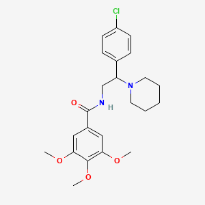 N-[2-(4-chlorophenyl)-2-(piperidin-1-yl)ethyl]-3,4,5-trimethoxybenzamide