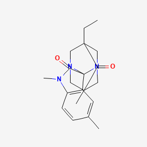 5-ethyl-1',5',7-trimethyl-6H-spiro[1,3-diazatricyclo[3.3.1.1~3,7~]decane-2,3'-indole]-2',6(1'H)-dione