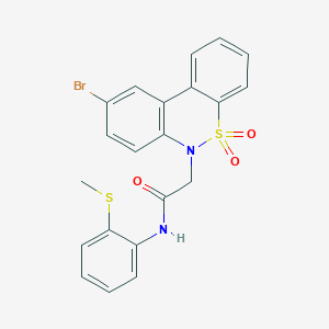 2-(9-bromo-5,5-dioxido-6H-dibenzo[c,e][1,2]thiazin-6-yl)-N-[2-(methylsulfanyl)phenyl]acetamide