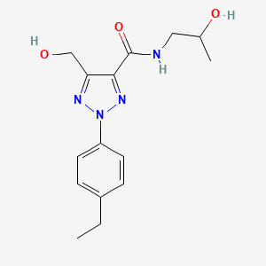 2-(4-ethylphenyl)-5-(hydroxymethyl)-N-(2-hydroxypropyl)-2H-1,2,3-triazole-4-carboxamide