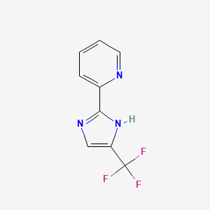 molecular formula C9H6F3N3 B1498857 2-(4-(Trifluoromethyl)-1H-imidazol-2-yl)pyridine CAS No. 33468-85-8