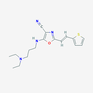 5-{[3-(diethylamino)propyl]amino}-2-[(E)-2-(thiophen-2-yl)ethenyl]-1,3-oxazole-4-carbonitrile