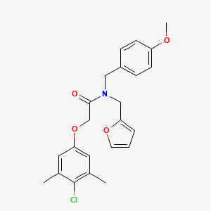 2-(4-chloro-3,5-dimethylphenoxy)-N-(furan-2-ylmethyl)-N-(4-methoxybenzyl)acetamide