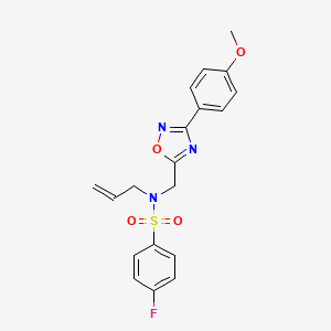 4-fluoro-N-{[3-(4-methoxyphenyl)-1,2,4-oxadiazol-5-yl]methyl}-N-(prop-2-en-1-yl)benzenesulfonamide