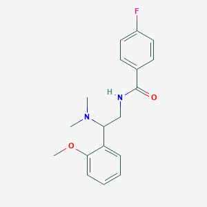 molecular formula C18H21FN2O2 B14988675 N-[2-(dimethylamino)-2-(2-methoxyphenyl)ethyl]-4-fluorobenzamide 