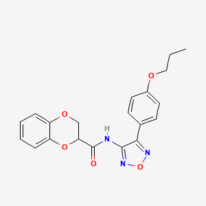 molecular formula C20H19N3O5 B14988704 N-[4-(4-propoxyphenyl)-1,2,5-oxadiazol-3-yl]-2,3-dihydro-1,4-benzodioxine-2-carboxamide 