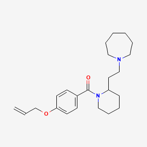 {2-[2-(Azepan-1-yl)ethyl]piperidin-1-yl}[4-(prop-2-en-1-yloxy)phenyl]methanone