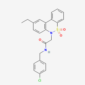 N-(4-chlorobenzyl)-2-(9-ethyl-5,5-dioxido-6H-dibenzo[c,e][1,2]thiazin-6-yl)acetamide