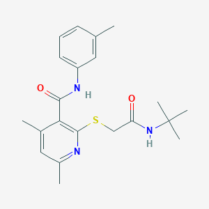 2-{[2-(tert-butylamino)-2-oxoethyl]sulfanyl}-4,6-dimethyl-N-(3-methylphenyl)pyridine-3-carboxamide