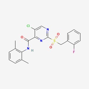 5-chloro-N-(2,6-dimethylphenyl)-2-[(2-fluorobenzyl)sulfonyl]pyrimidine-4-carboxamide