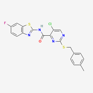 5-chloro-N-(6-fluoro-1,3-benzothiazol-2-yl)-2-[(4-methylbenzyl)sulfanyl]pyrimidine-4-carboxamide