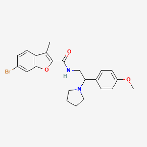 6-bromo-N-[2-(4-methoxyphenyl)-2-(pyrrolidin-1-yl)ethyl]-3-methyl-1-benzofuran-2-carboxamide