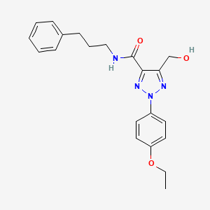 2-(4-ethoxyphenyl)-5-(hydroxymethyl)-N-(3-phenylpropyl)-2H-1,2,3-triazole-4-carboxamide