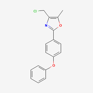 molecular formula C17H14ClNO2 B1498882 4-(Chloromethyl)-2-(4-phenoxyphenyl)-5-methyloxazole CAS No. 874365-57-8