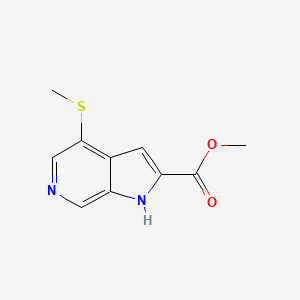 methyl 4-(methylthio)-1H-pyrrolo[2,3-c]pyridine-2-carboxylate