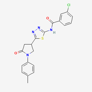 3-chloro-N-{5-[1-(4-methylphenyl)-5-oxopyrrolidin-3-yl]-1,3,4-thiadiazol-2-yl}benzamide