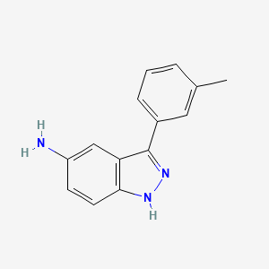 molecular formula C14H13N3 B1498887 3-(M-甲苯基)-1H-吲唑-5-胺 CAS No. 1175793-77-7