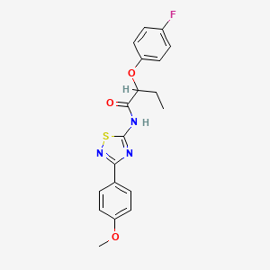 molecular formula C19H18FN3O3S B14988889 2-(4-fluorophenoxy)-N-[3-(4-methoxyphenyl)-1,2,4-thiadiazol-5-yl]butanamide 