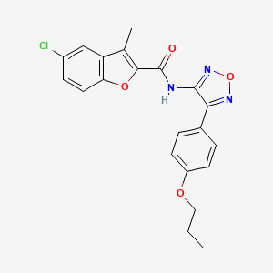 5-chloro-3-methyl-N-[4-(4-propoxyphenyl)-1,2,5-oxadiazol-3-yl]-1-benzofuran-2-carboxamide