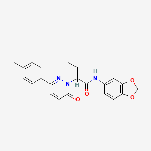 N-(1,3-benzodioxol-5-yl)-2-[3-(3,4-dimethylphenyl)-6-oxopyridazin-1(6H)-yl]butanamide